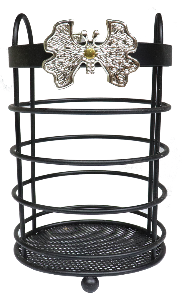 صفاية ادوات مطبخ مدورة معدن ، أسود ، 265