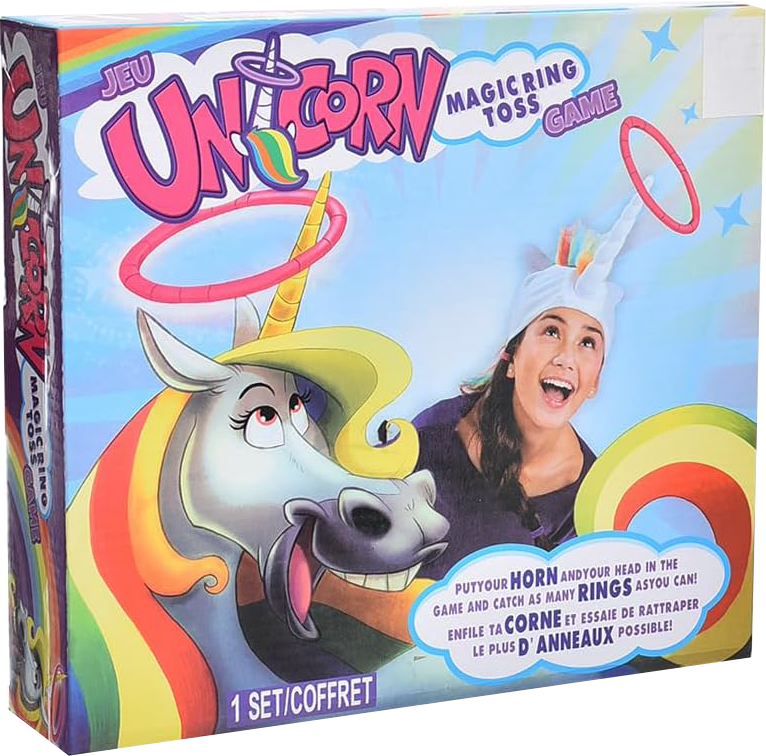 لعبة التقاط الحلقات يوني كورن، حلقات ملونة للأطفال،  665-517