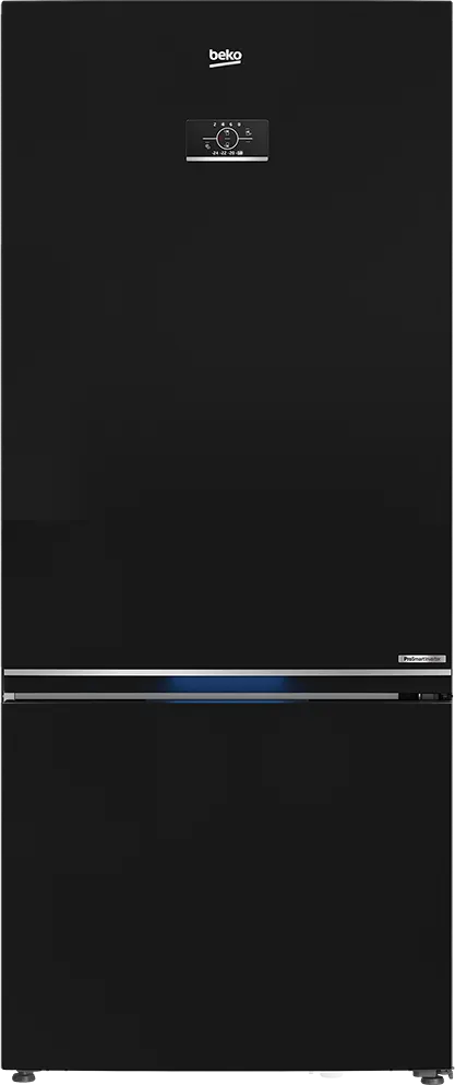 ثلاجة بيكو نوفروست كومبى ، 590 لتر ، 2 باب ، شاشة ديجيتال ، أنفرتر ، اسود ، RCNE590E35ZXP3