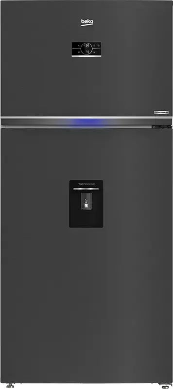 Beko Refrigerator, No Frost, 650 Liters, Inverter, 2 Doors, Digital Display, With Water Dispenser, Black, RDNE650E60ZXR
