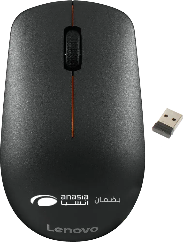 ماوس لاسلكي لينوفو 400، 2.4 جيجا هرتز، 1200 نقطة لكل بوصة، أسود