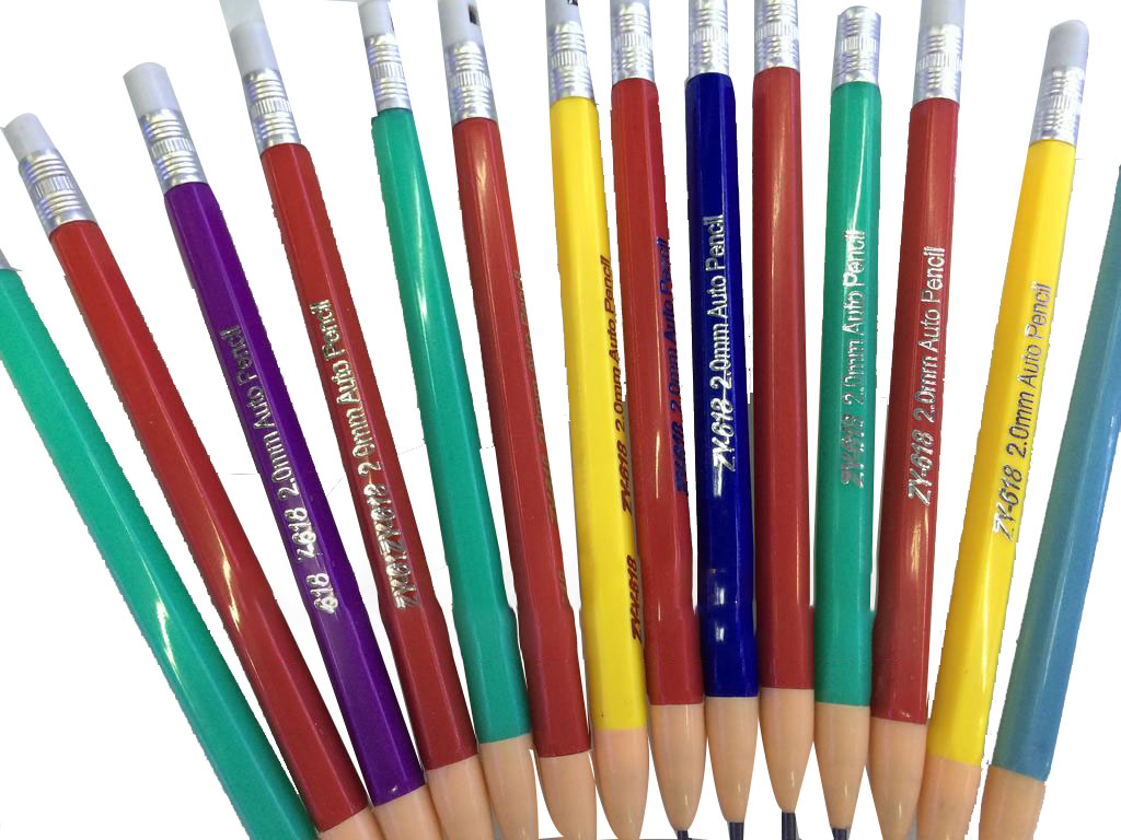 قلم  رصاص سنون ،  سن رصاص 2  ملم ، ألوان متعددة  ZY-618
