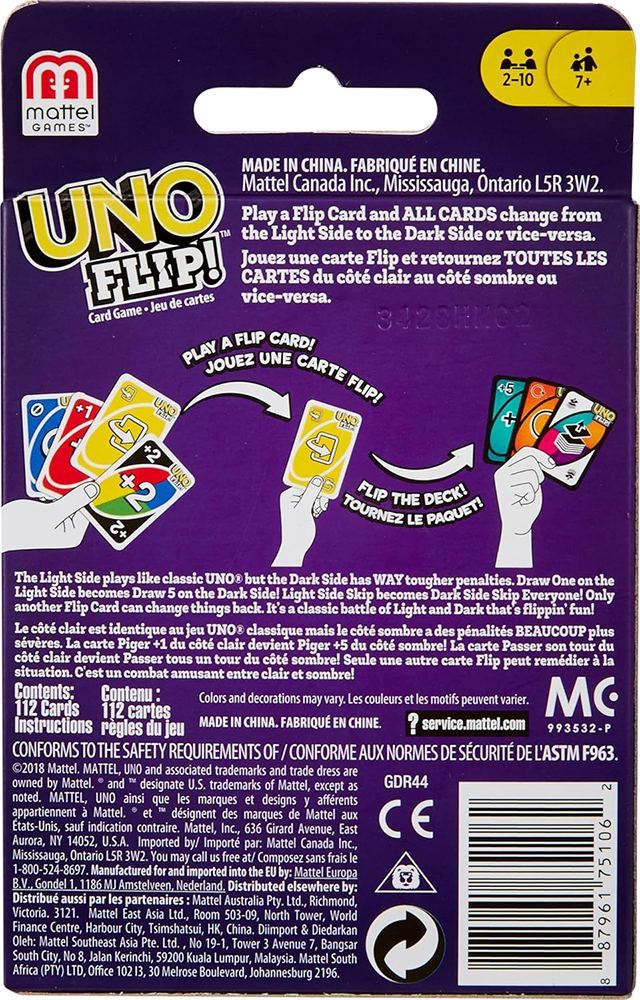 لعبة بطاقات أونو فليب الأصلية