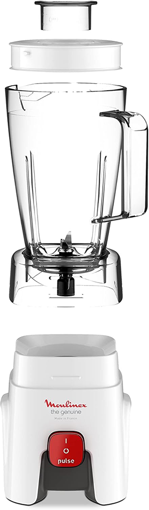 خلاط كهربائي مولينكس، 500 وات ، 1.75 لتر، مطحنة و مبشرة، أبيض، LM242B25