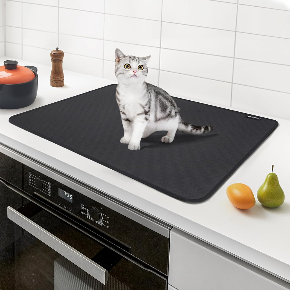 غطاء حراري و مفرش طاولة شواء ، مقاوم للحرارة  ، أسود ، موديل  24-1