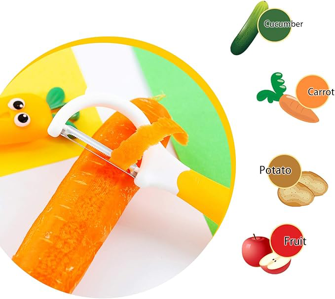 قشارة جزر وبطاطس ، شكل جزرة ، أصفر ، 1-508