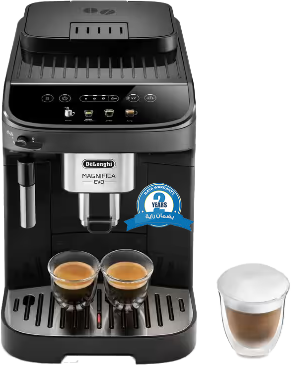 ماكينة تحضير القهوة والإسبريسو ديلونجي ماجنيفكا ايفو صناعة روماني، 1450 وات، 1.8 لتر، شاشة تحكم لمس، أسود، ECAM290.21.B ( ضمان راية )