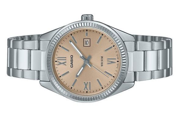 ساعة يد كاسيو حريمي من الستانلس ستيل ، عقارب - مقابض LTP-1302DD-4A2VDF