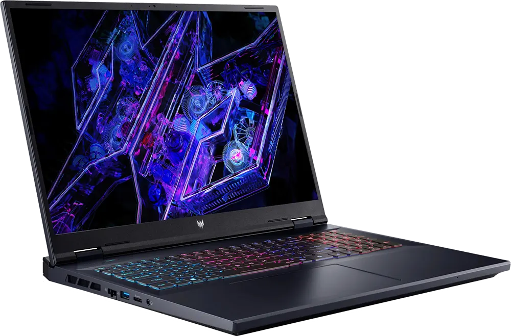 لابتوب ايسر بريداتور هيليوس نيو 18 PHN18-71-97YN، معالج إنتل كور i9-14900HX، الجيل الرابع عشر، رامات سعة 16 جيجابايت، هارد ديسك SSD سعة 1 تيرابايت، كارت شاشة NVIDIA®GeForce® RTX4060 سعة 8 جيجابايت GDDR6، شاشة WQXGA مقاس 18 بوصة، نظام تشغيل ويندوز 11 هوم، أسود غامق