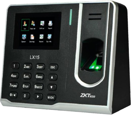 جهاز تسجيل الحضور والانصراف ببصمة الإصبع من ZKTeco ، سعة 50,000 حركة تسجيل، أسود، LX15