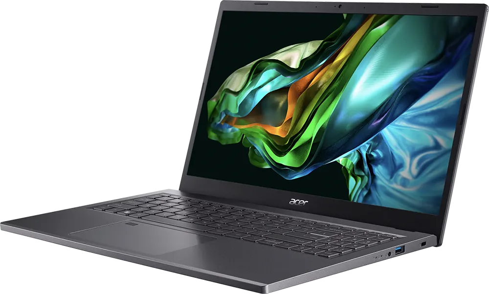 لابتوب أيسر أسباير 5 A515-58M-74RK، معالج إنتل كور™ I7-13620H، الجيل الثالث عشر، رامات 8 جيجابايت، هارد ديسك 512 جيجابايت SSD ، كارت شاشة مدمجة إنتل UHD، شاشة 15.6 بوصة FHD، ويندوز 11، لون رمادي معدني