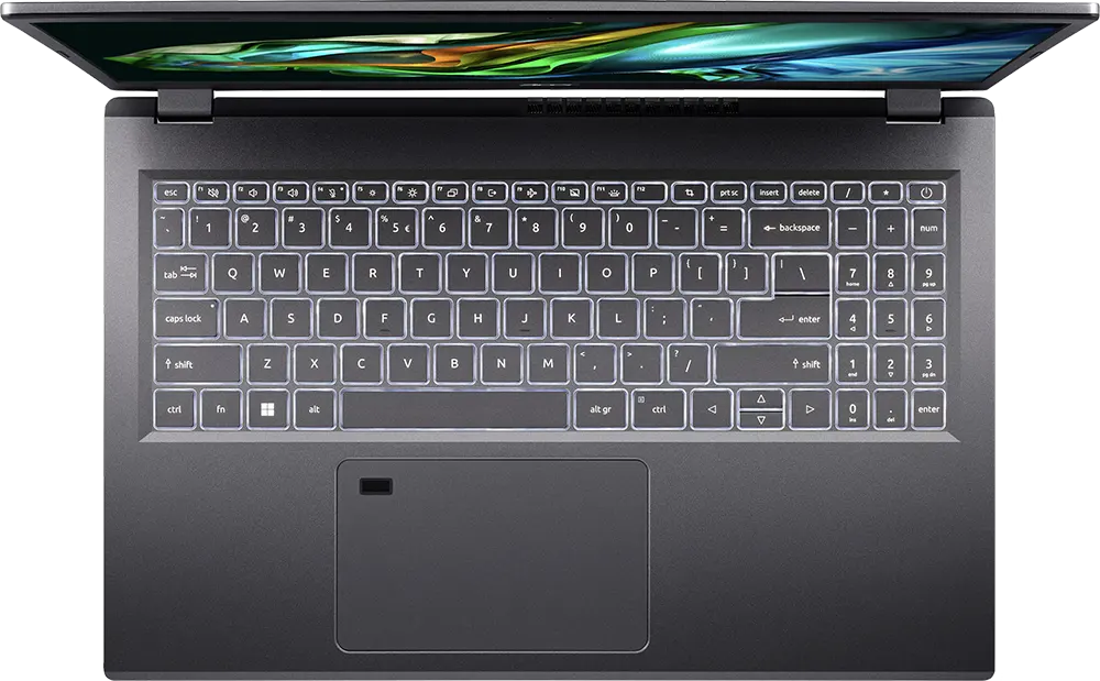 لابتوب أيسر أسباير 5 A515-58M-74RK، معالج إنتل كور™ I7-13620H، الجيل الثالث عشر، رامات 8 جيجابايت، هارد ديسك 512 جيجابايت SSD ، كارت شاشة مدمجة إنتل UHD، شاشة 15.6 بوصة FHD، ويندوز 11، لون رمادي معدني