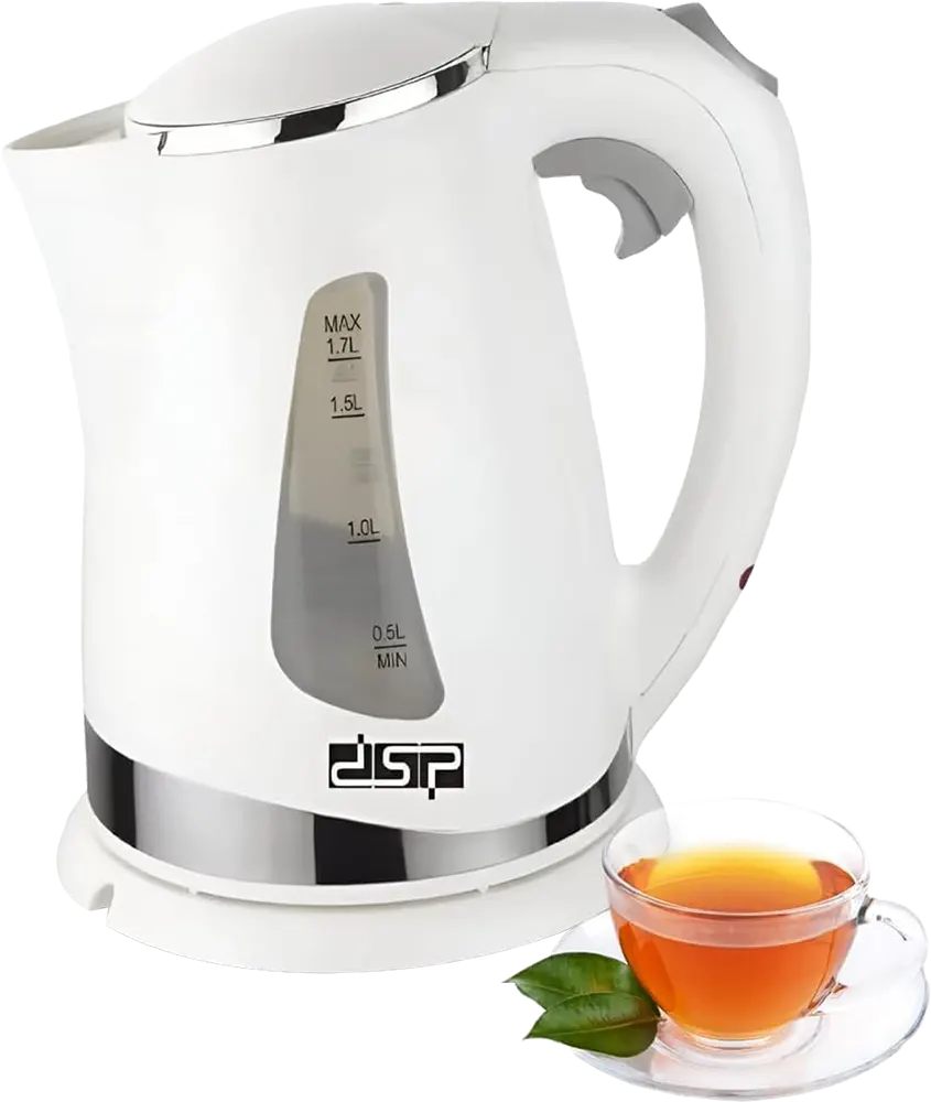 غلاية مياه كهربائية دي اس بي بلاستيك، 1.7 لتر، 2200 وات، أبيض، موديل KK1110