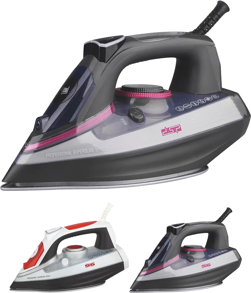 مكواة ملابس بخار دي اس بي، 2200 وات، قاعدة سيراميك، ألوان متعددة، KD1067