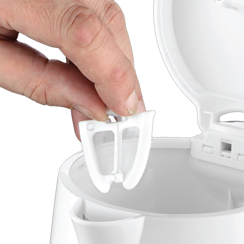 غلاية مياة كهربائية للرحلات راسل هوبز، 1000 وات، 2 كوب ومعلقة، ابيض، 23840-70