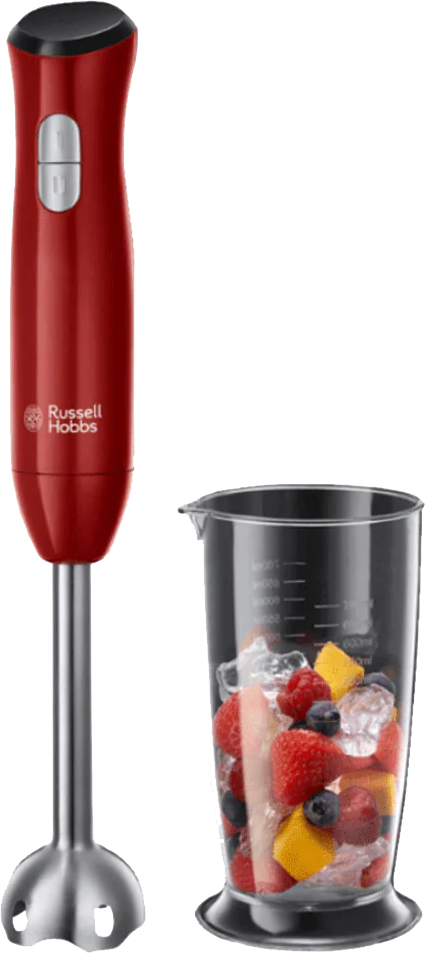 هاند بلندر ديزاير 3 في 1 راسل هوبز، 500 وات، سرعتين، كوب 700 مللي ، كبة 0.5 لتر ، أحمر، 24700-56