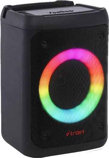 مكبر صوت لاسلكي من اي ترين، 6.5 بوصة، 10 وات، إضاءة ليد، قابل لإعادة الشحن، أسود، SP-312