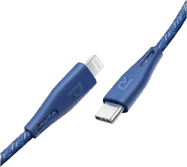 كابل شحن راف باور، من تايب سي الى لايتنينج، 1.2 متر، أزرق، RP-CB1017