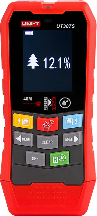 جهاز مسح الحائط  وتحديد المدى بالليزر من يوني تي، مدى 40 متر، شاشة 2.4 بوصة، احمر، UT-387S