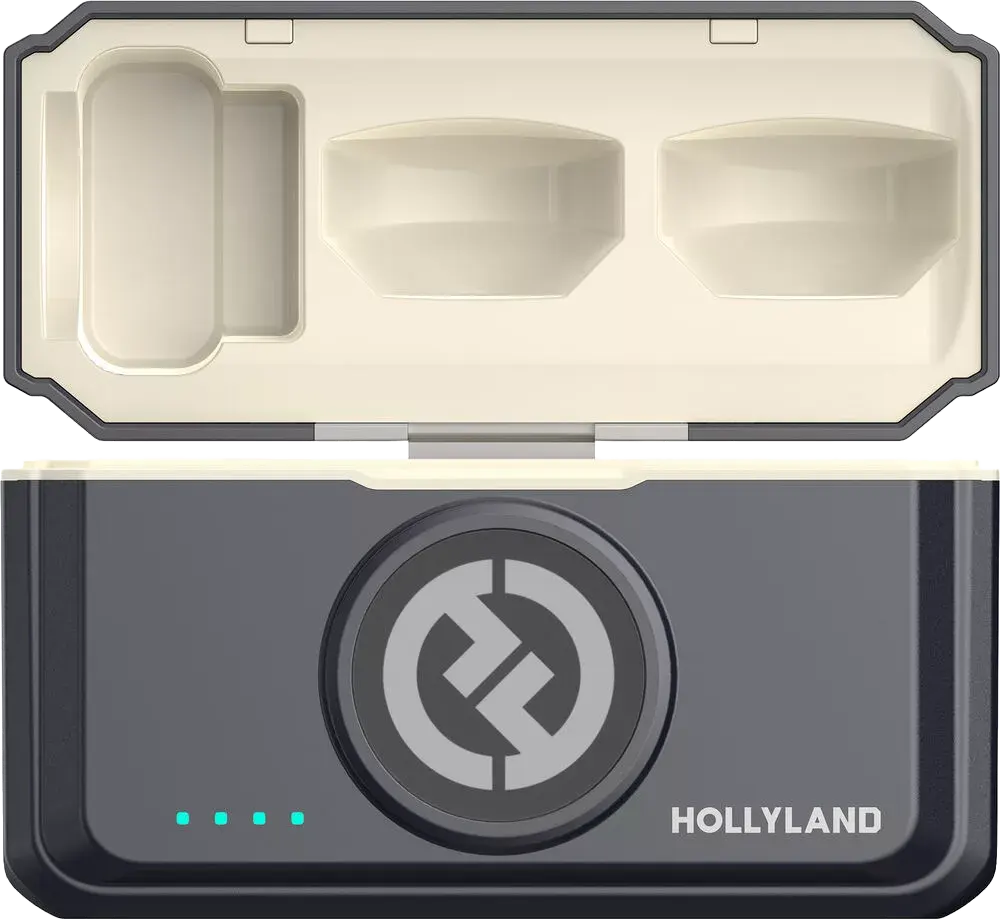 مايكروفون لاسلكي هولي لاند لارك ام 2، قابل لاعادة الشحن، خاصية إلغاء الضوضاء، لون أسود