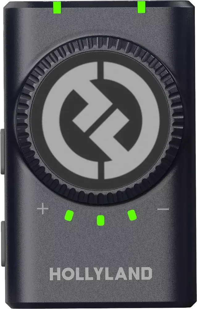 مايكروفون لاسلكي هولي لاند لارك ام 2، قابل لاعادة الشحن، خاصية إلغاء الضوضاء، لون أسود