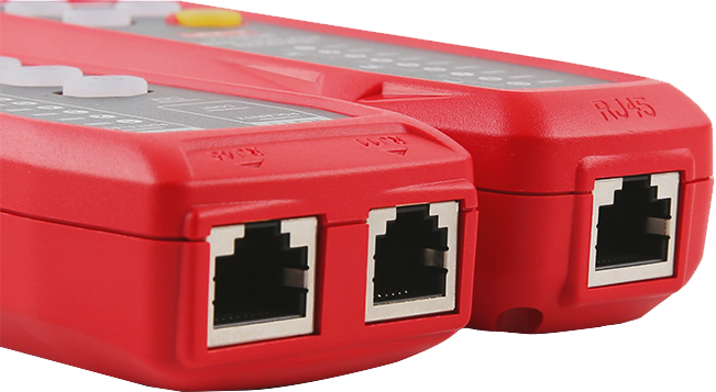 جهاز تعقب الأسلاك من يوني تي، وظيفة ncv، منفذ سماعة رأس 3.5مم ، قابل للشحن، أحمر، UT-683KIT