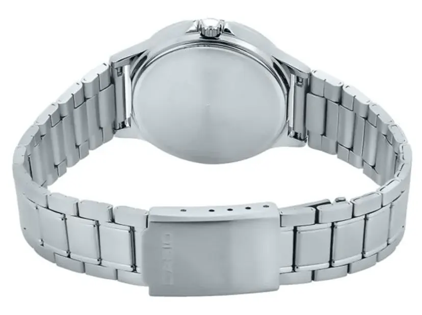 ساعة يد كاسيو رجالي، عقارب، سوار ستانلس، مينا سيلفر،  LTP-V300D-2AUDF