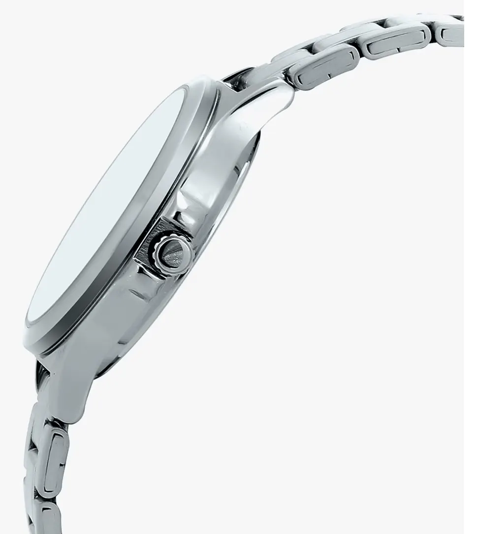 ساعة يد كاسيو رجالي، عقارب، سوار ستانلس، مينا سيلفر،  LTP-V300D-2AUDF