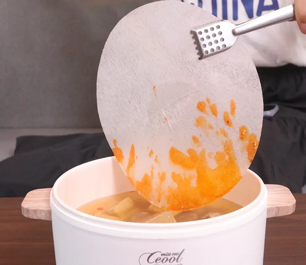 كيس مناديل لشفط دهون والزيوت، 20 منديل، قطر 20 سم ، لون أبيض