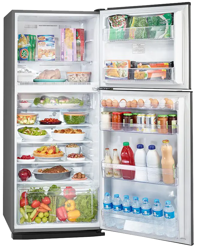 ثلاجة تورنيدو نوفروست ، 304 لتر ، 2 باب ،  مزودة بتكنولوجيا الانفرتر ، فلتر بلاتينيوم ، استانلس غامق ، RF-33FTV-DST