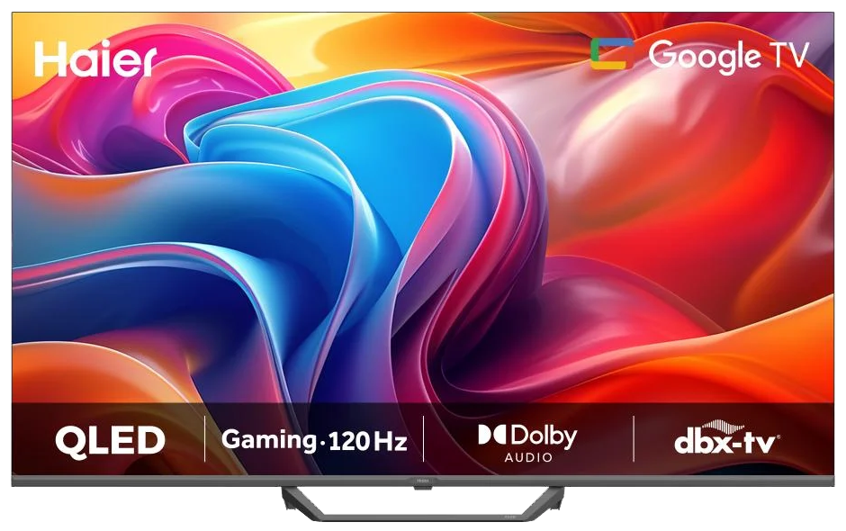 شاشه هاير سمارت بدون حواف ، 65 بوصة ، تقنية QLED ، دقة 4K UHD ، تحكم صوتى من خلال الريموت ، ريسيفر داخلي ، H65S80FUX