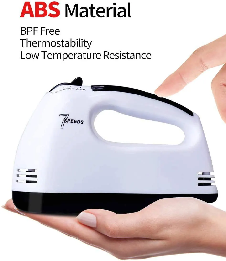 مضرب بيض كينود 380 وات ، 7 سرعات، لون أبيض، موديل KE-133