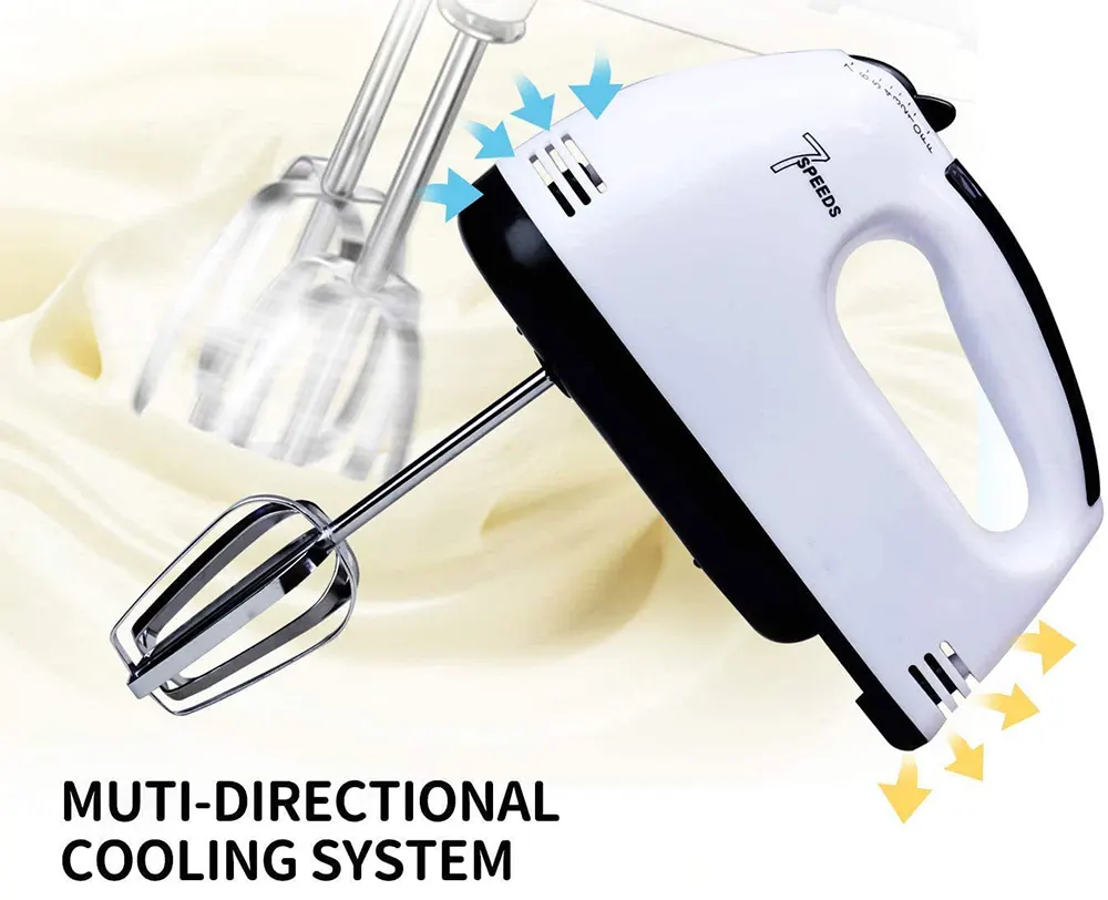 مضرب بيض كينود 380 وات ، 7 سرعات، لون أبيض، موديل KE-133