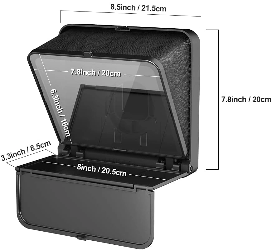 جهاز تلقين للهاتف المحمول من لينس جو، قابل للطي في ثانية واحدة، شاشة 7.8 بوصة عالية الوضوح، أسود، TC7S