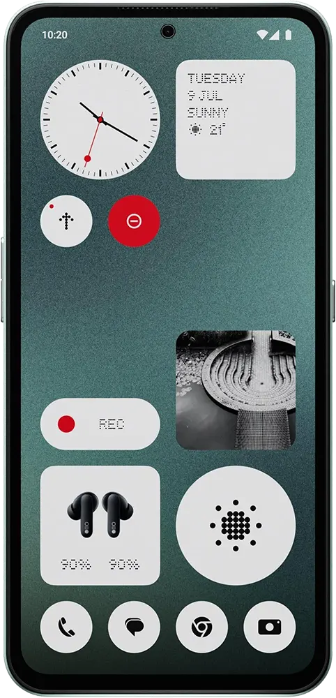 هاتف  ناثينج CMF Phone 1 ثنائي الشريحة، ذاكرة داخلية 128 جيجابايت، رامات 8 جيجابايت، شبكة الجيل الخامس، أخضر فاتح