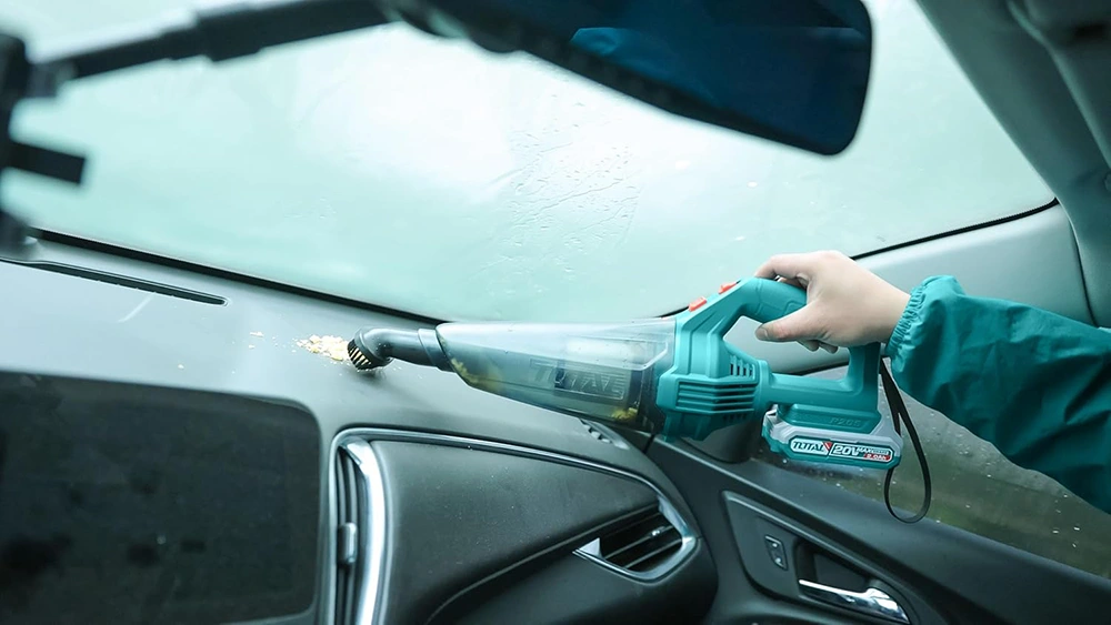 مكنسة سيارة لاسلكية توتال تولز، سعة 0.5 لتر، تعمل ببطارية ليثيوم 20 فولت، أزرق، TVLI201261