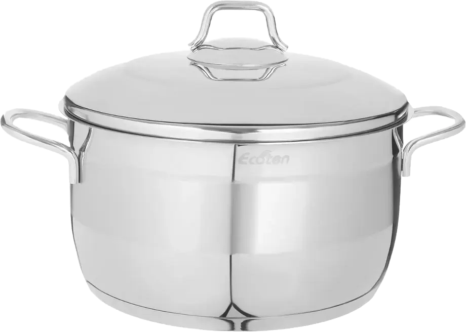 طقم حلل استانلس ستيل كراتوس ايكوتين 10 قطع، لون فضي