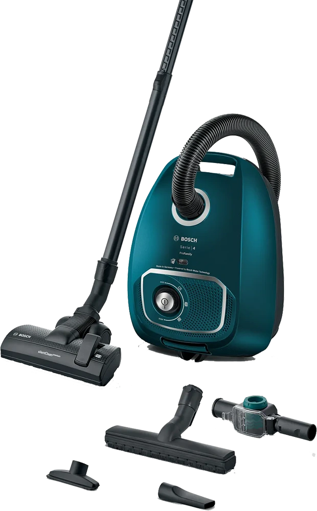 مكنسة كهربائية بوش سيريس 4 برو فاميلي، 2000 وات، سعة الكيس 4 لتر، صناعة ألماني، بترولي ، BGL41WFAMP