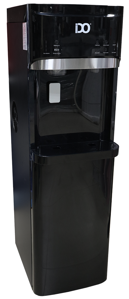 مبرد مياه اى دو ، 2 حنفيه ( بارد - ساخن ) ، تحميل سفلي ، صانع ثلج ، شاشة تحكم تعمل باللمس ، أسود ، WDIM501-BK
