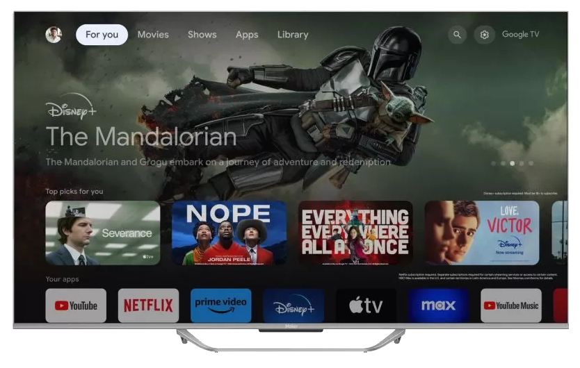 شاشه هاير سمارت بدون حواف ، 55 بوصة ، دقة 4K UHD ، تقنية QLED ، تحكم صوتى خلال الشاشة ، ريسيفر داخلي ، H55S90EU
