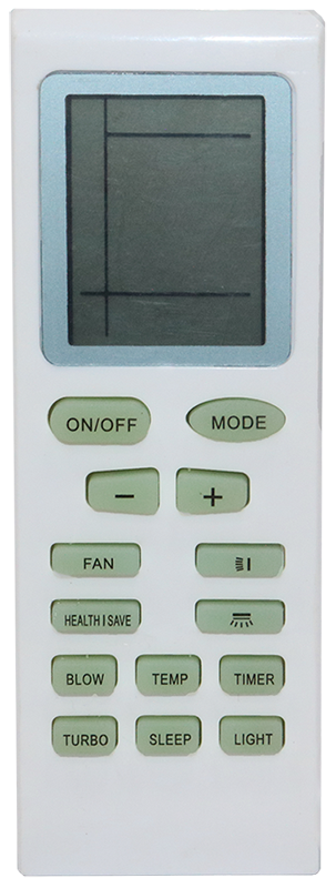 ريموت كنترول لمكيف هواء فريش سمارت ، شاشة ديجيتال ، أبيض