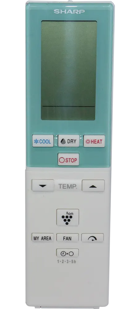 ريموت كنترول لمكيف هواء شارب، شاشة ديجيتال ، أبيض*أخضر