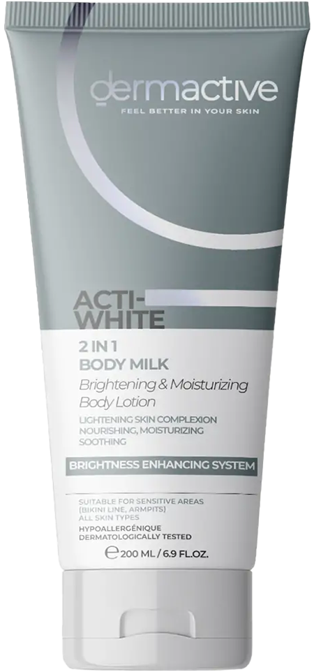 بودي ميلك اكتي وايت 2 في 1 من ديرماكتيف، 200 مل