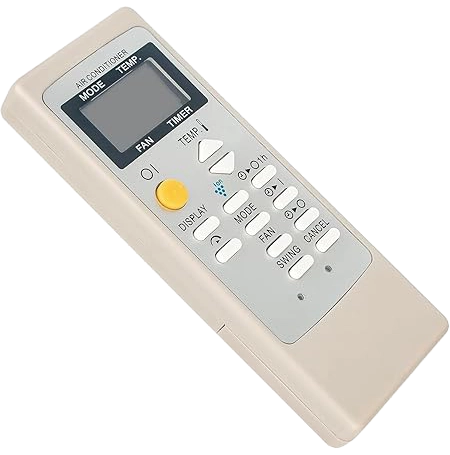 ريموت كنترول لمكيف هواء شارب تربو، شاشة ديجيتال ، أبيض