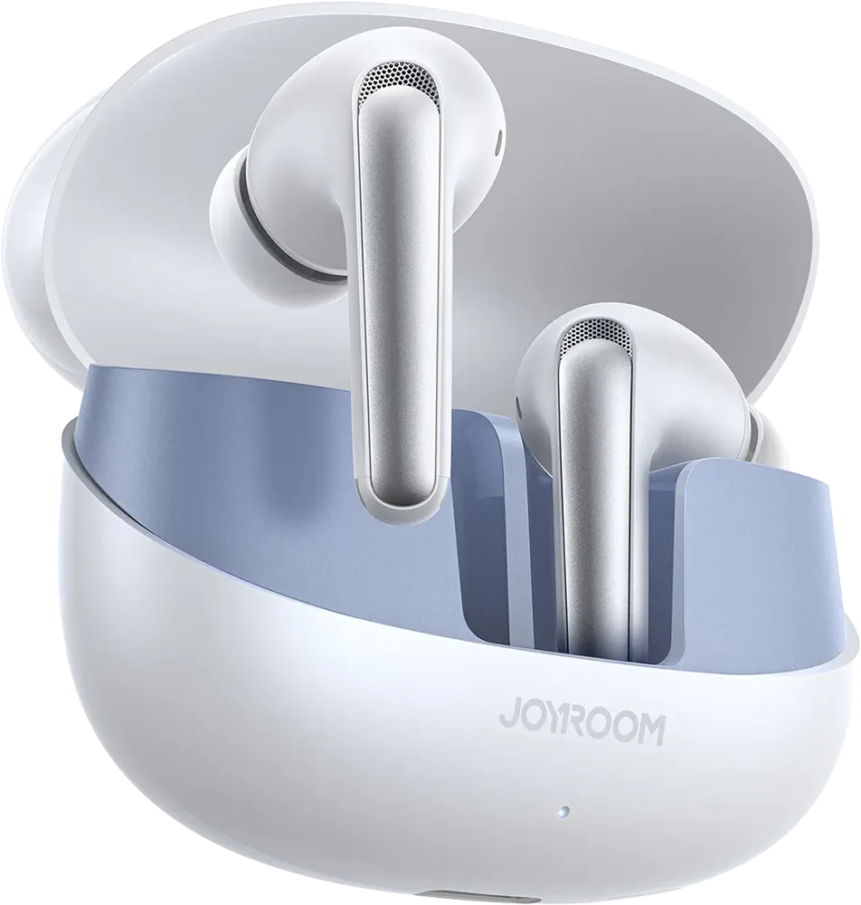 سماعات أذن جوي روم فنبودز، بلوتوث، بطارية 500 مللي أمبير-ساعة، إلغاء الضوضاء النشطة، أبيض، JR-FN2