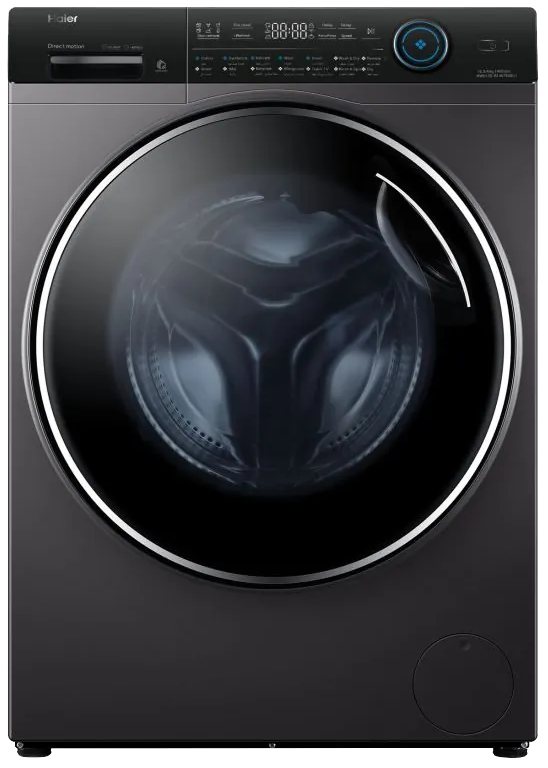 غسالة ملابس هاير فول اوتوماتيك ، تحميل امامي ، 10.5 كيلو مجفف 6 كيلو ، 1400 لفة ، شاشة ديجيتال ، انفرتر ، واي فاي ، فضى غامق ، HWD100-B14979S8U1