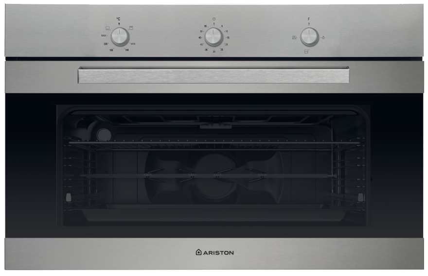 فرن بلت ان اريستون ، مقاس 90 سم ، 105 لتر ، غاز ، ستانلس ستيل ، شواية غاز ، سيلفر ،GGSM 53I XA30