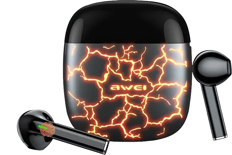 سماعات أذن ألعاب لاسلكية حقيقية اوي  T28 Pro بتقنية البلوتوث V5.1، بطارية 500 مللي أمبير-ساعة، لون أسو]*برتقالي