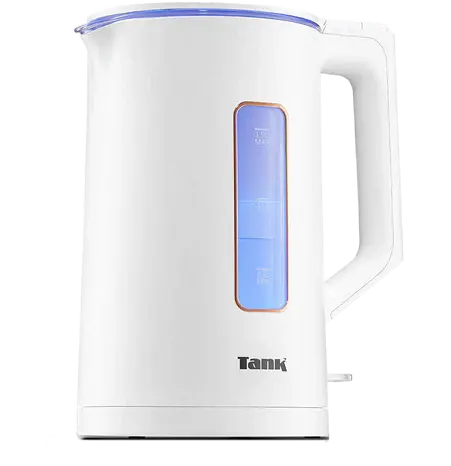 غلاية مياه تانك سيف تاتش، 1.5 لتر، 1500 وات، زجاج، اطار ذهبى وردى، DG-2338