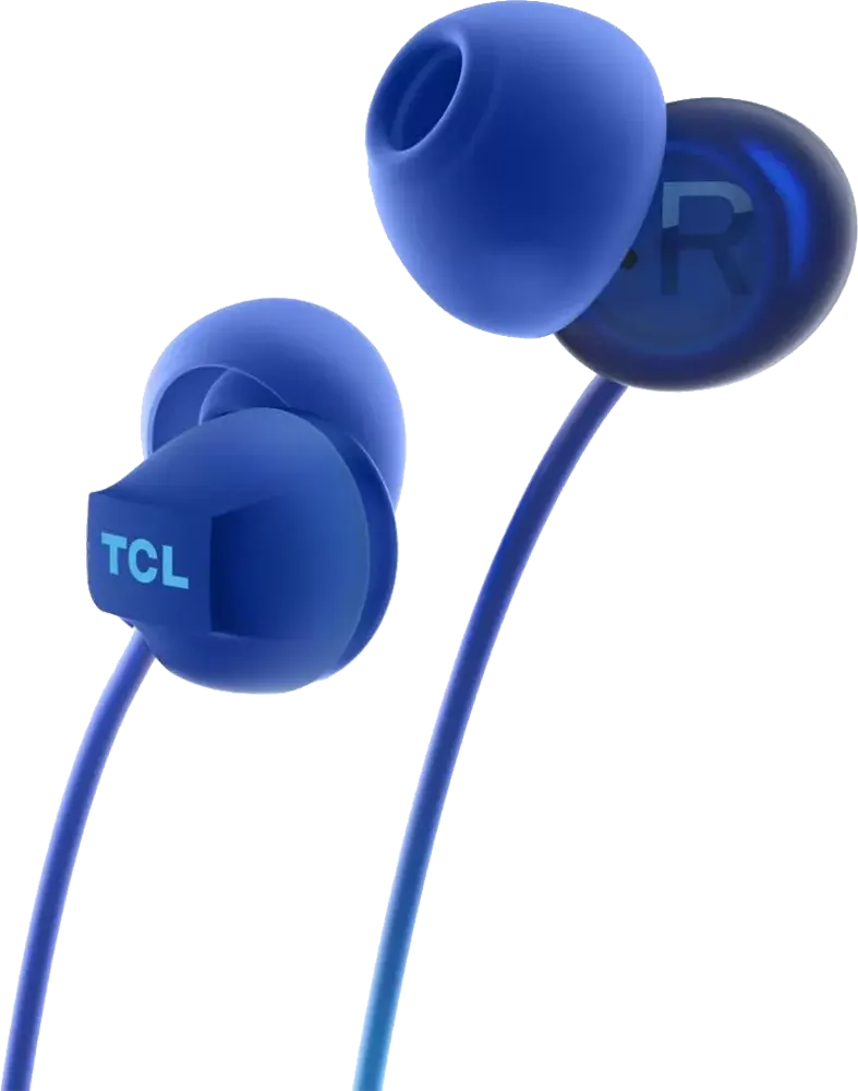سماعات أذن سلكية من TCL، مقبس 3.5 مم، عازلة للضوضاء، أزرق، SOCL300BL